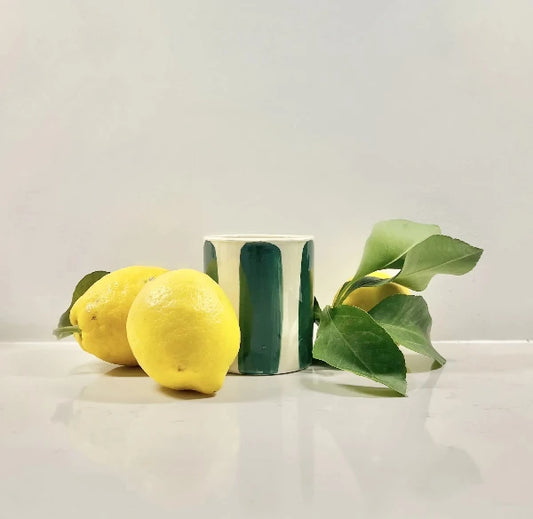 Bougie naturelle parfumée en céramique émaillée artisanale