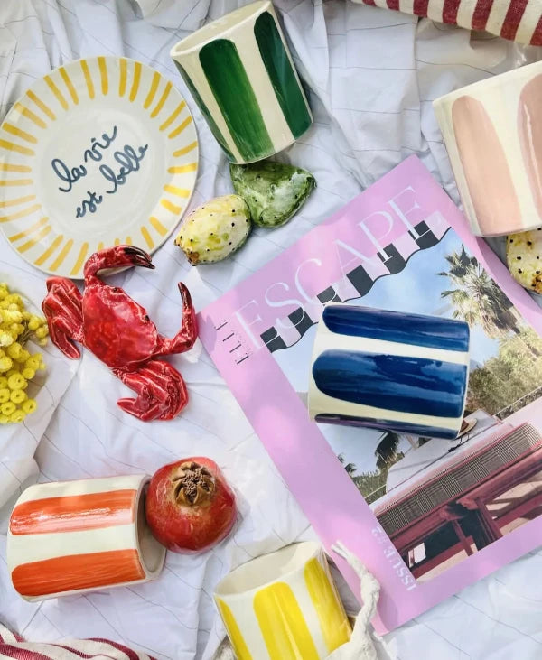 Bougie naturelle parfumée en céramique émaillée