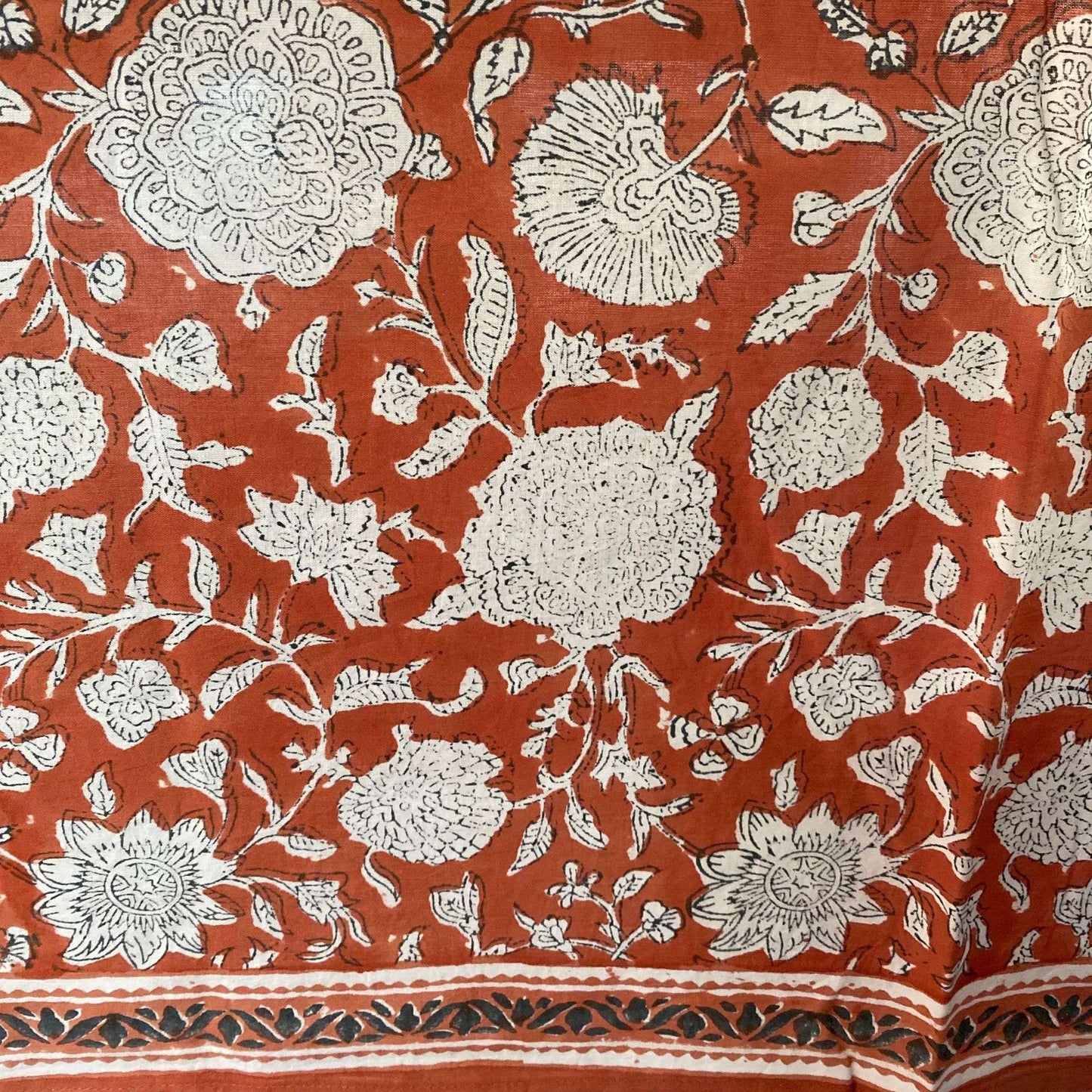 nappe de table rectangulaire imprimée terracotta