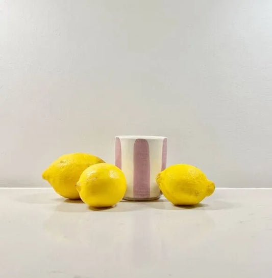 bougie parfumée en céramique émaillée artisanale