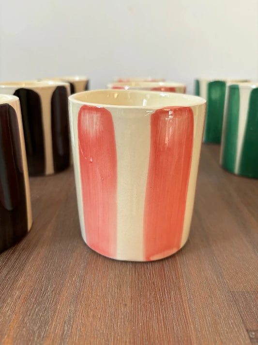 Bougie naturelle parfumée en céramique émaillée abricot