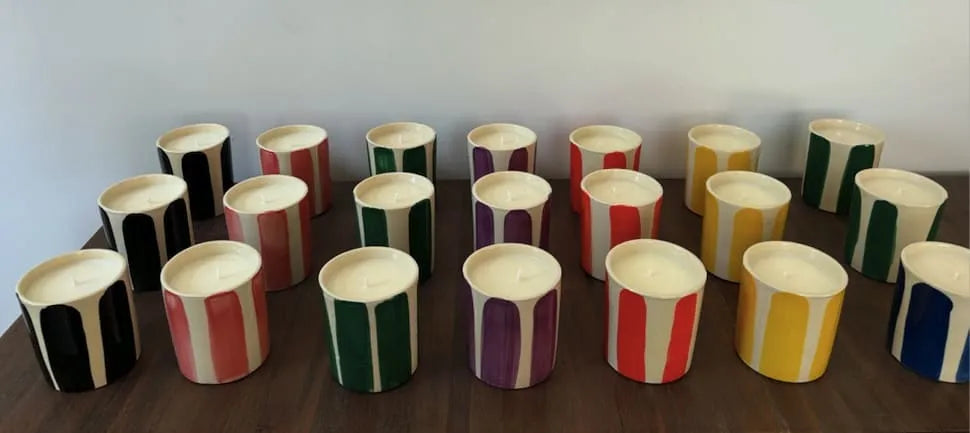 Bougie parfumée en céramique émaillée cire de soja