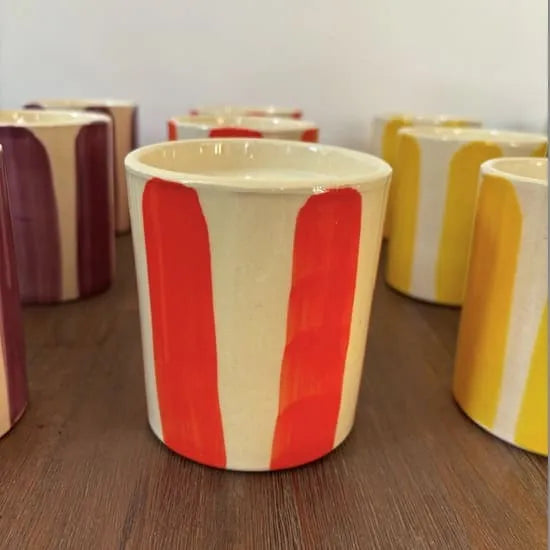 Bougie parfumée en céramique émaillée fleurs d'oranger