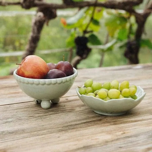 coupelle en faïence décor floral fabriquée artisanalement