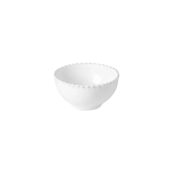 Coupelle blanche en grès finition dentelle fabriquée artisanalement