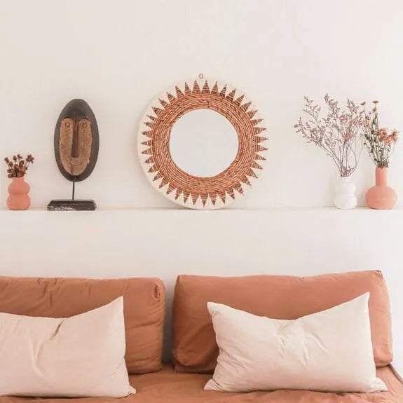 miroir en rotin déco intérieur