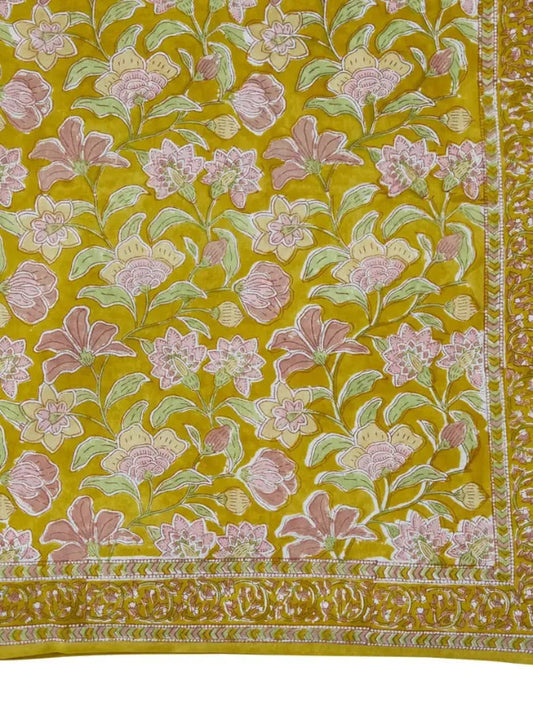 Nappe de table en coton motif floral rectangulaire motif floral