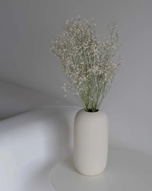 Vase haut en céramique beige