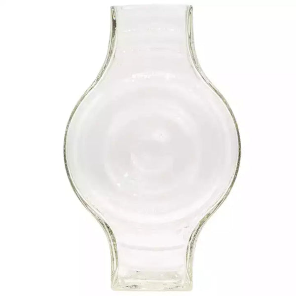vase rond en verre recyclé transparent de forme ronde