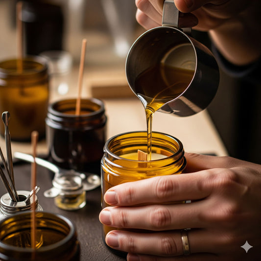 bougie parfumée naturelle coulée à la main