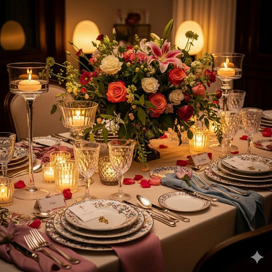 table dressée selon les règles essentielles pour recevoir avec style