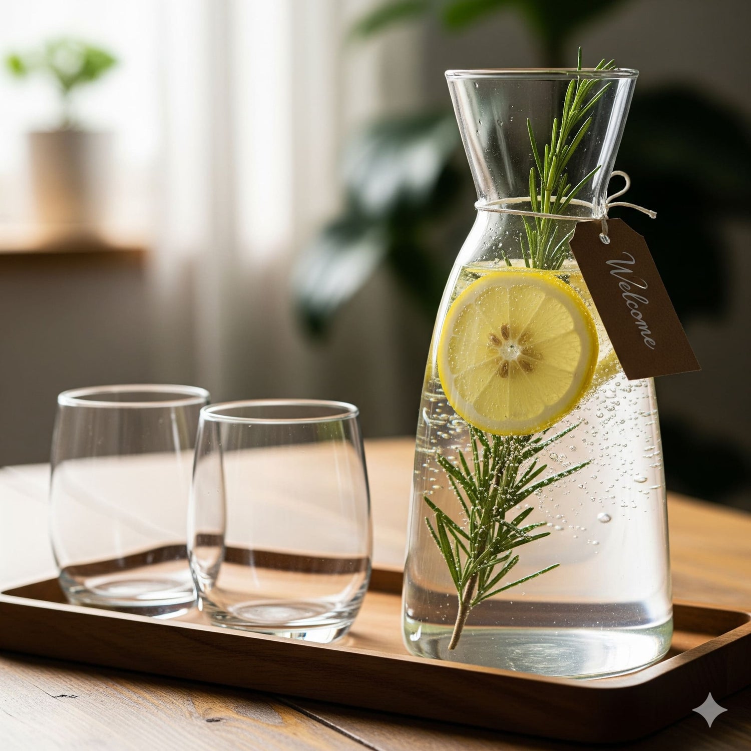 carafe en verre avec bouchon design