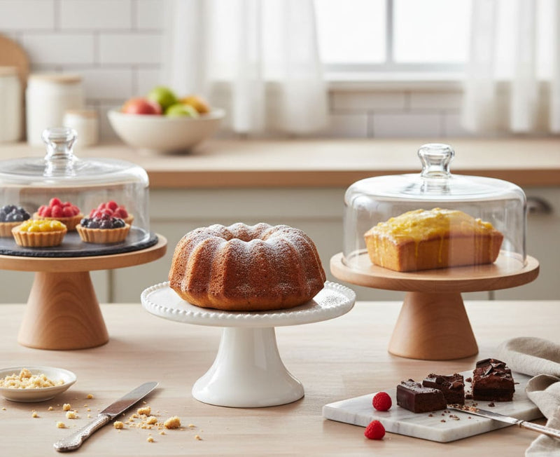 plat à cake et présentoir à gateaux