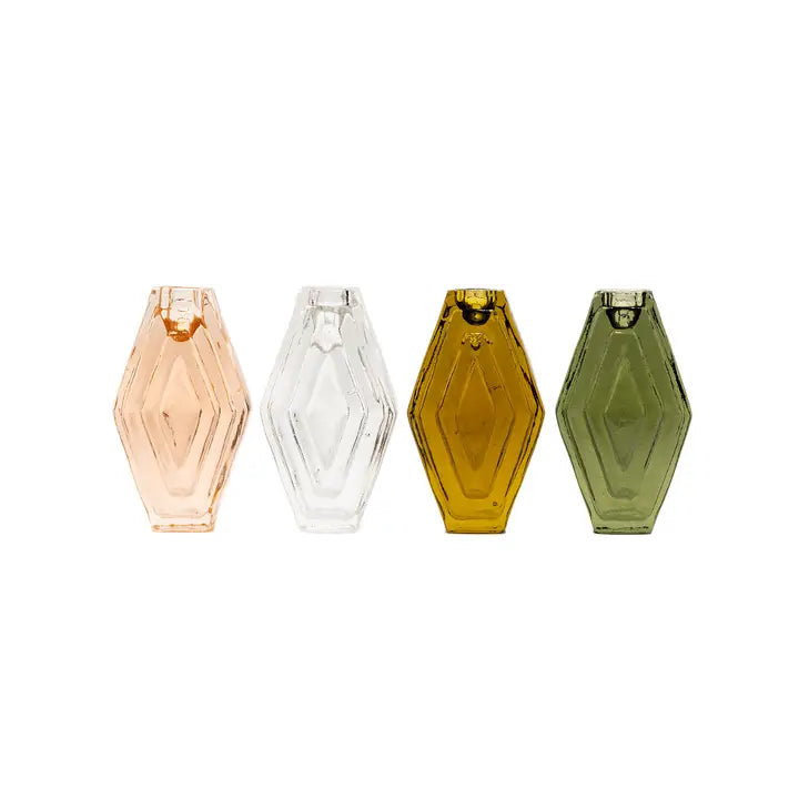 bougeoirs design en verre recyclé divers coloris