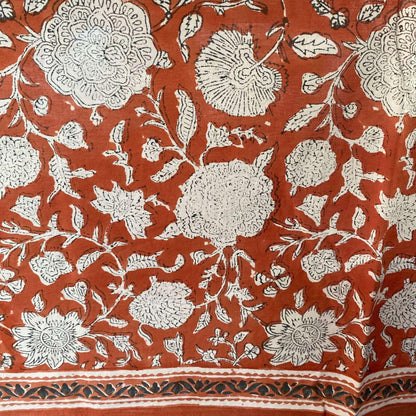 Nappe fleurie Terracotta