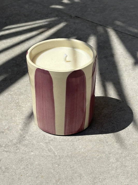 bougie naturelle parfumée  en céramique émaillée  décorative