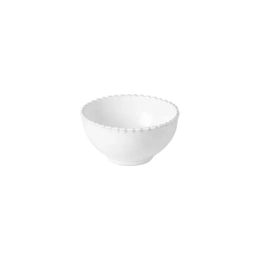 Coupelle blanche en grès finition dentelle fabriquée artisanalement