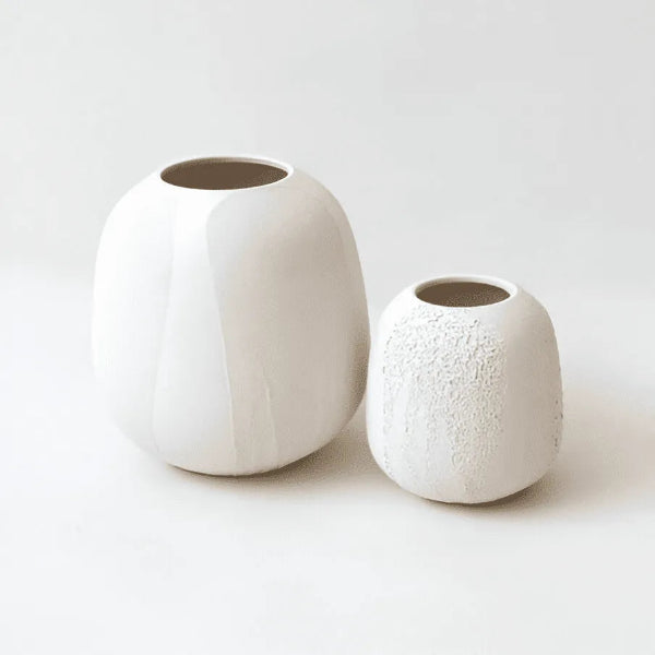 duo de vases boules ronds en céramique