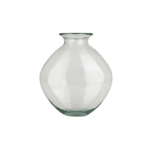 Large Clear Recycled Glass Vase