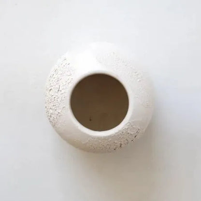 vase blanc rond en céramique