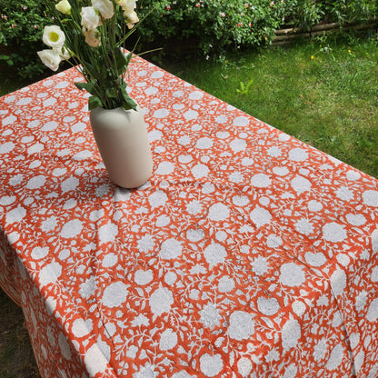 Nappe fleurie Terracotta