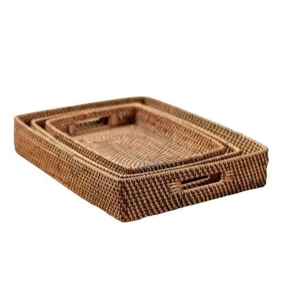 plateau en rotin naturel
