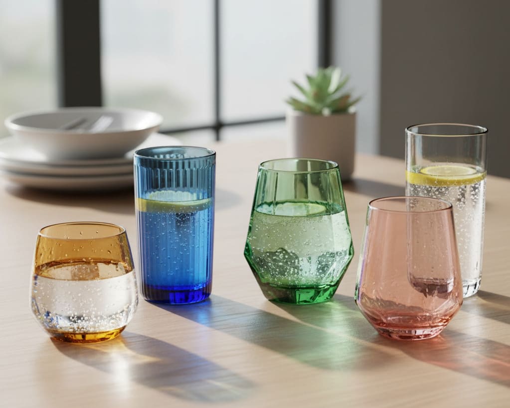 VERRE A EAU COLORE DESIGN